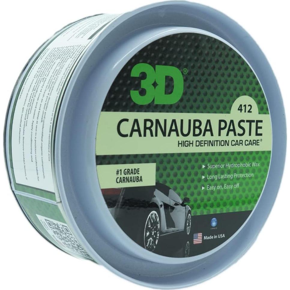 Cera en Pasta Carnauba 3D - Brillo Húmedo Profundo 390g