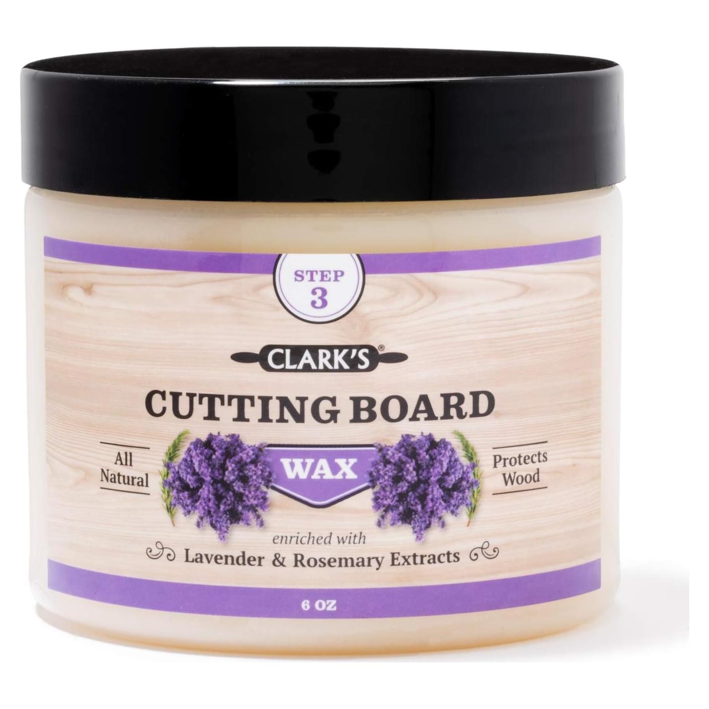 Cera para Tablas de Cortar Clark's 170g - Grado Alimentario con Lavanda y Romero