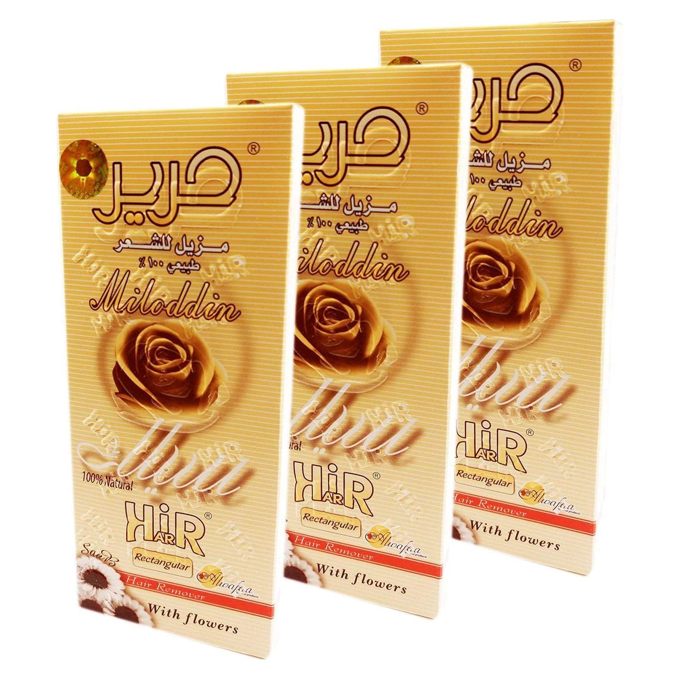 Cera de Azúcar 100% Natural Harir - 3 Paquetes de 100g