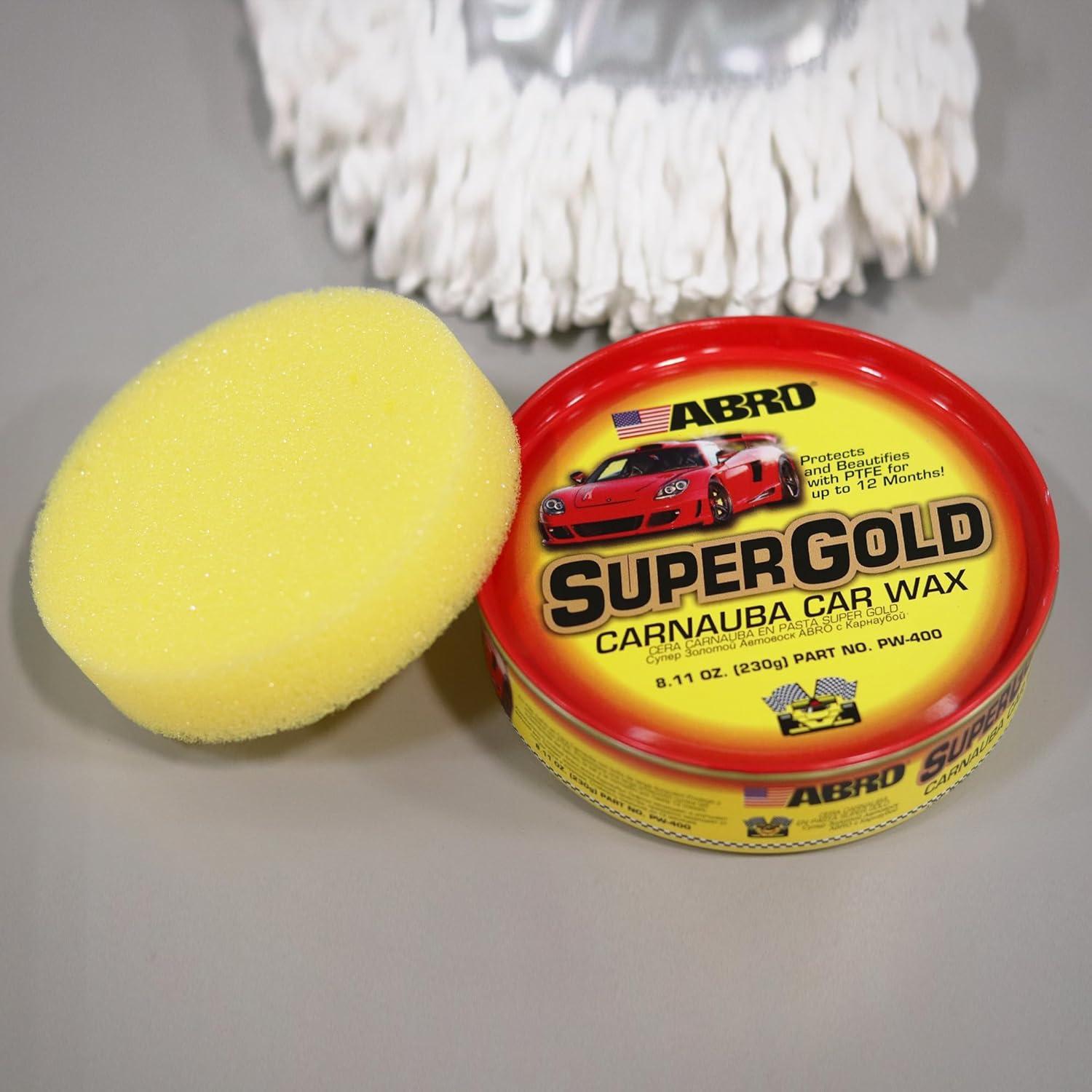 Cera de Carnauba Super Gold ABRO 226.8 g - Brillo y Protección