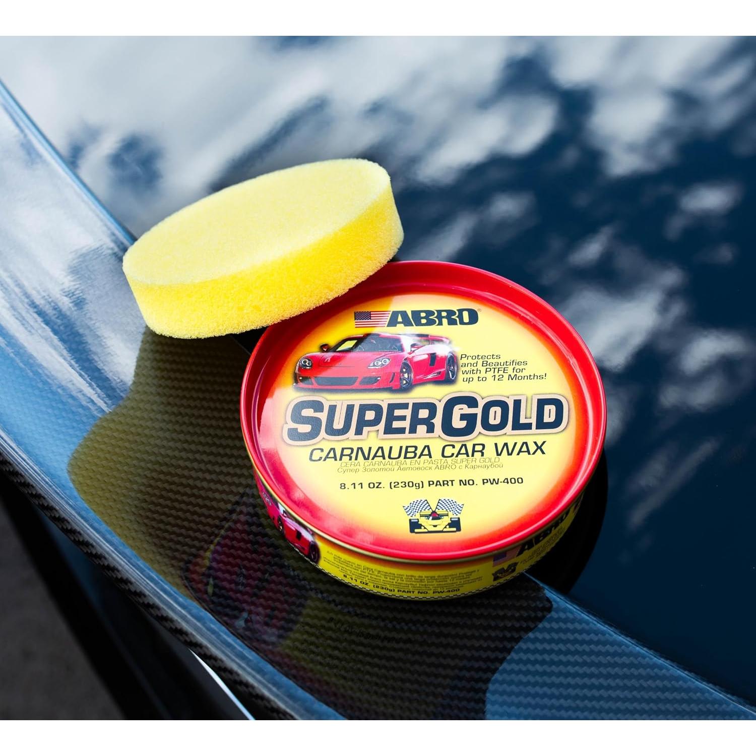 Cera de Carnauba Super Gold ABRO 226.8 g - Brillo y Protección