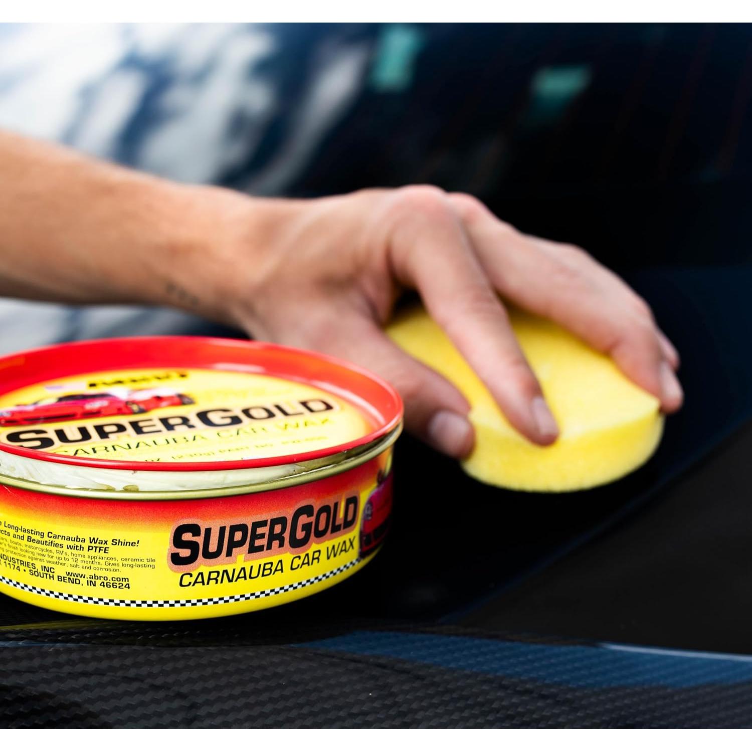 Cera de Carnauba Super Gold ABRO 226.8 g - Brillo y Protección