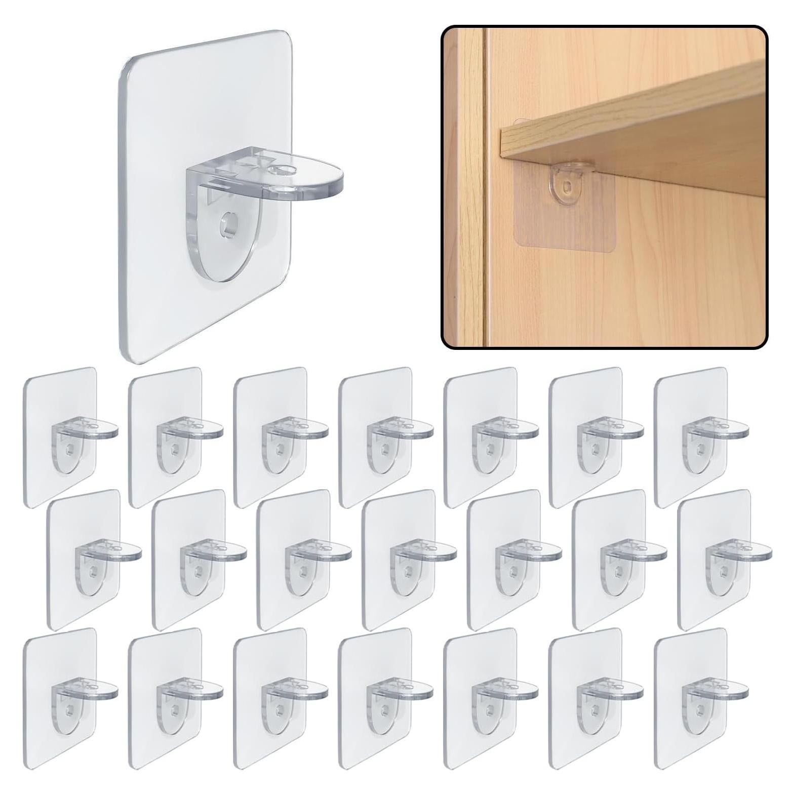 20 Soportes Adhesivos de Estante LonlyEagle 7.26 kg 10.16 cm