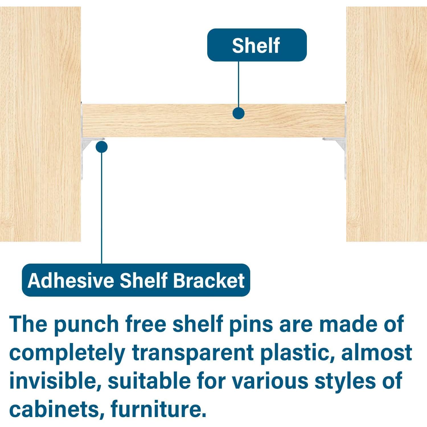 20 Soportes Adhesivos de Estante LonlyEagle 7.26 kg 10.16 cm