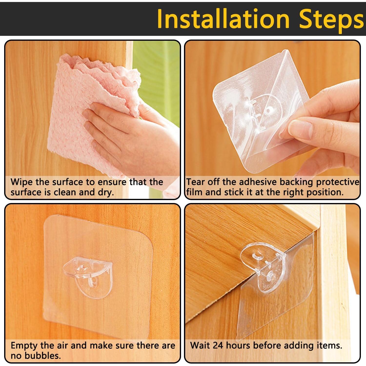 20 Soportes Adhesivos de Estante LonlyEagle 7.26 kg 10.16 cm