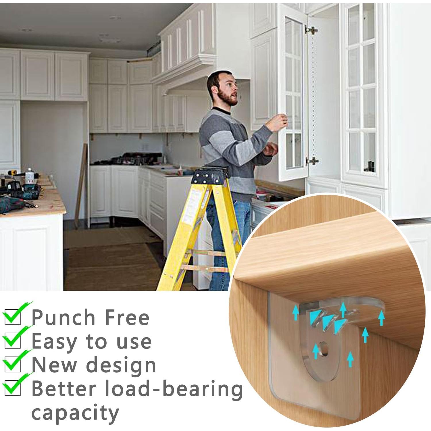 20 Soportes Adhesivos de Estante LonlyEagle 7.26 kg 10.16 cm