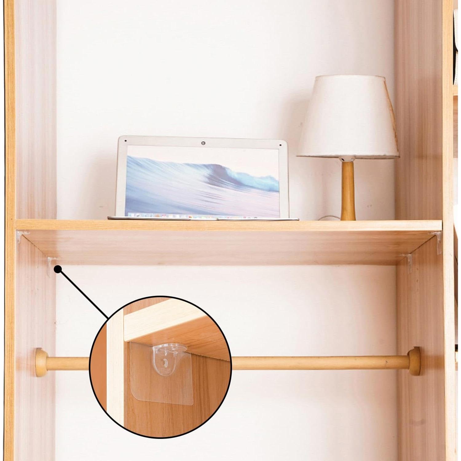 20 Soportes Adhesivos de Estante LonlyEagle 7.26 kg 10.16 cm