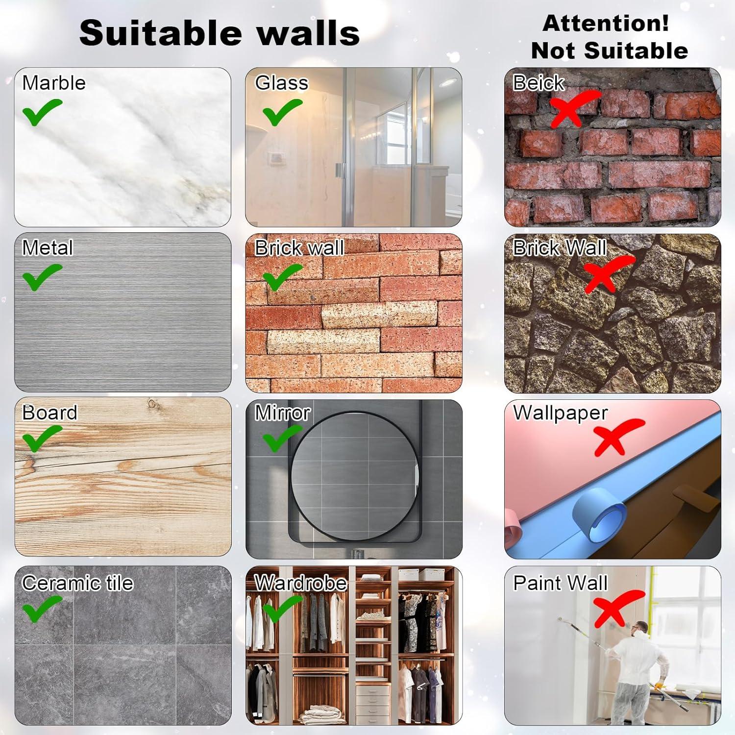 Soporte de Teléfono Montado en Pared WY LIGHTING LEVEL - 4 Piezas, Autoadhesivo, Compatible con Smartphones