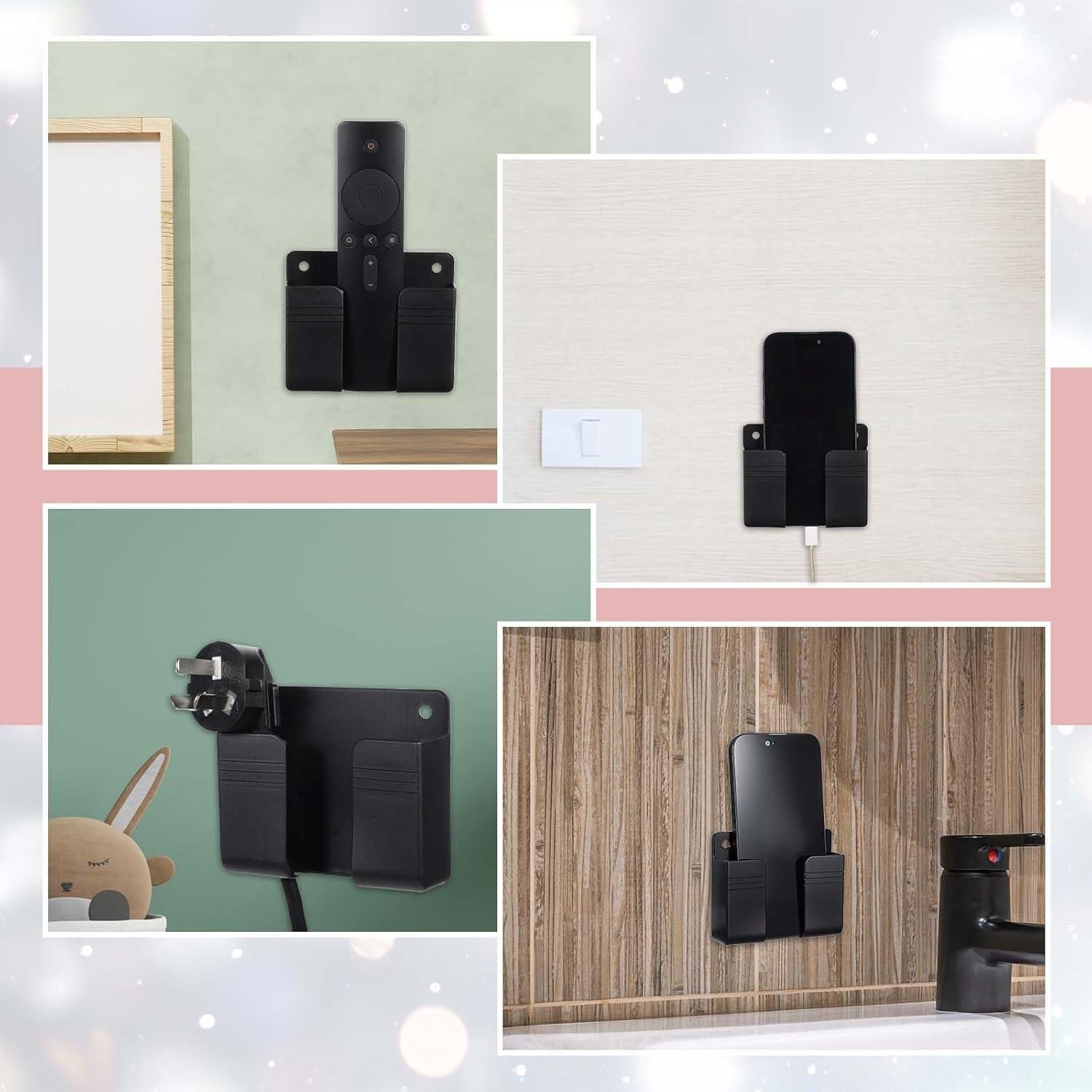 Soporte de Teléfono Montado en Pared WY LIGHTING LEVEL - 4 Piezas, Autoadhesivo, Compatible con Smartphones