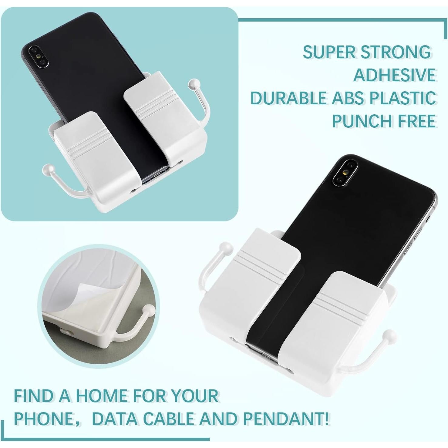 Soporte de Teléfono Montaje en Pared Jetec 6 Pcs Blanco