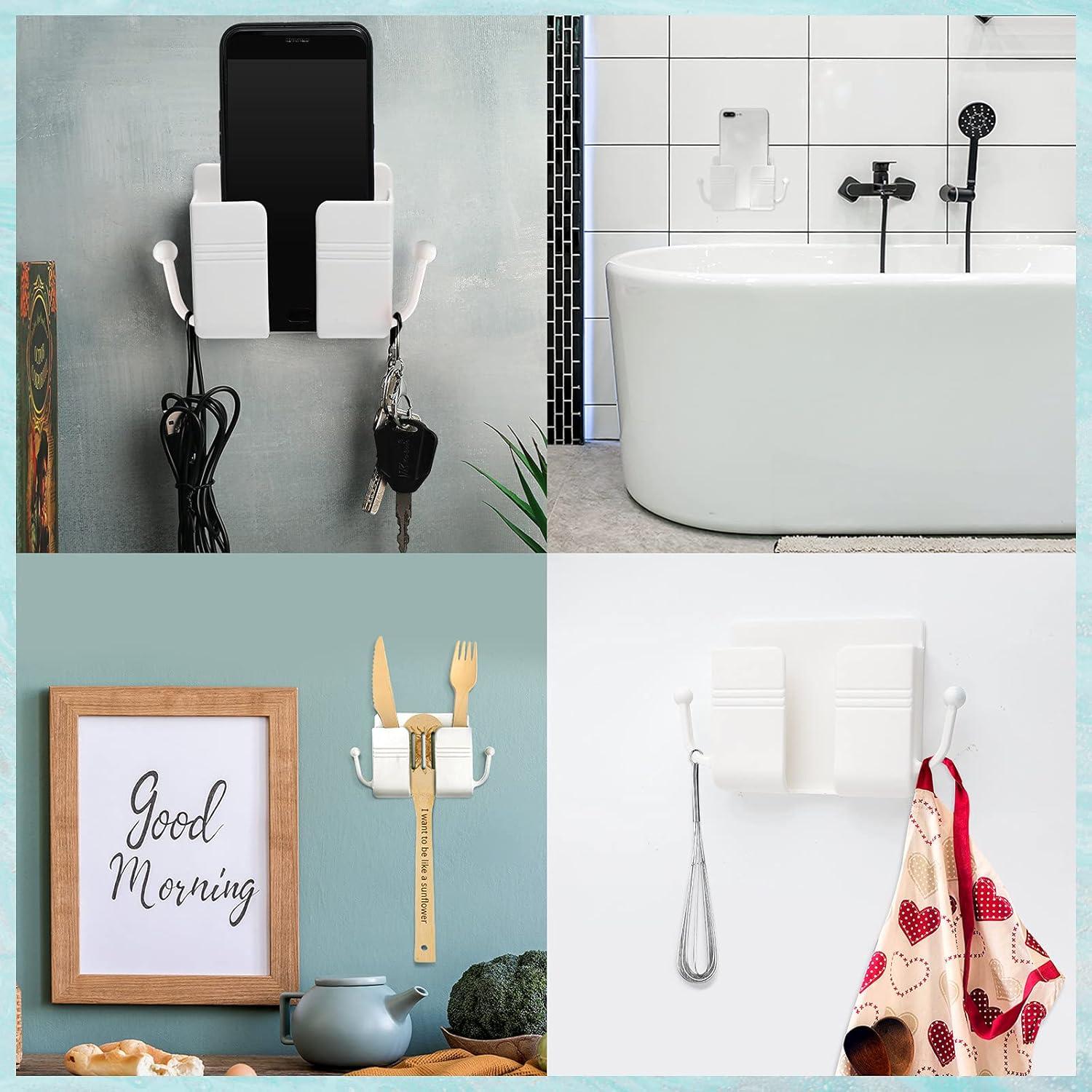 Soporte de Teléfono Montaje en Pared Jetec 6 Pcs Blanco