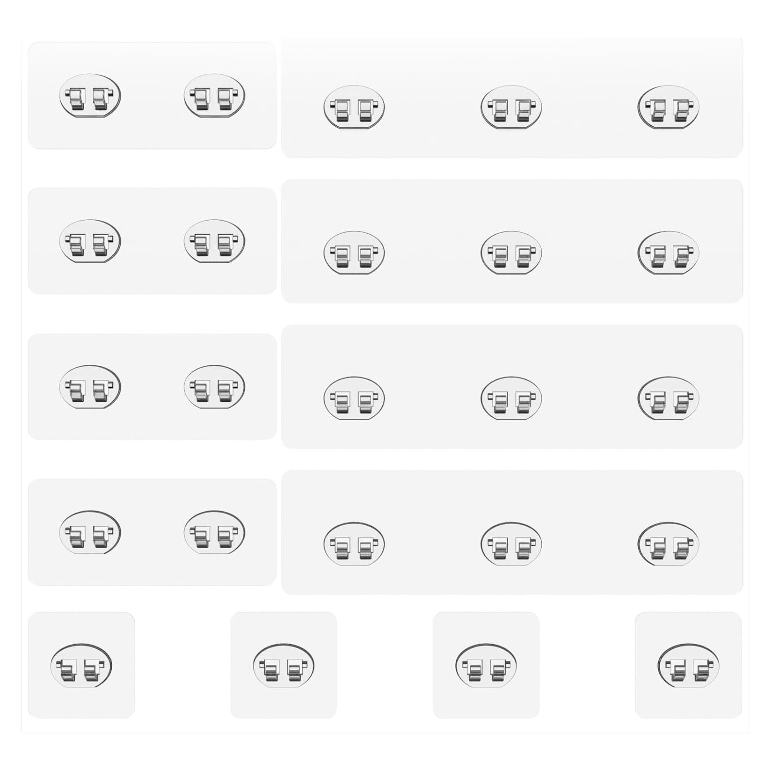 Ganchos Adhesivos Jovware para Ducha y Cocina - Paquete de 12