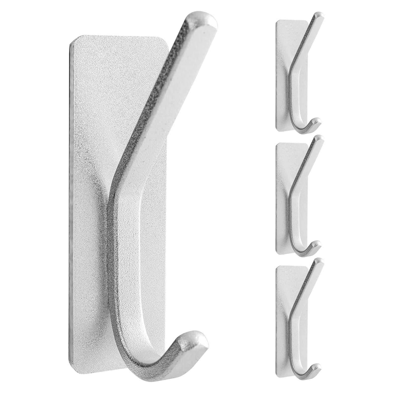 Ganchos Adhesivos Paoli Plata, Juego de 4, 15 kg Carga Máxima