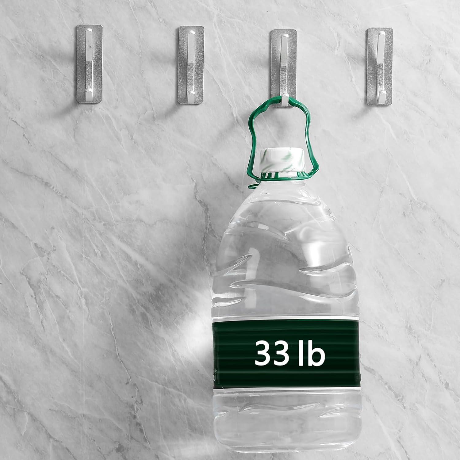 Ganchos Adhesivos Paoli Plata, Juego de 4, 15 kg Carga Máxima