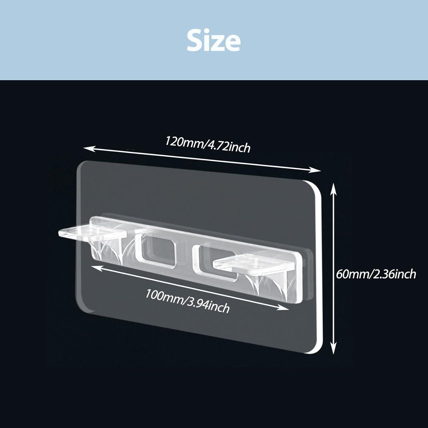 10 Soportes Adhesivos para Estantes UAIAGM - Sin Taladro, Transparentes