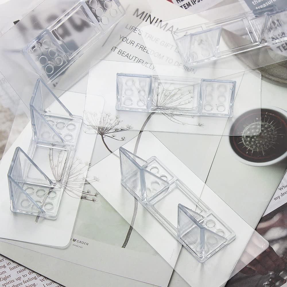 Soporte de Estante Adhesivo 18 Piezas Ourart Transparente