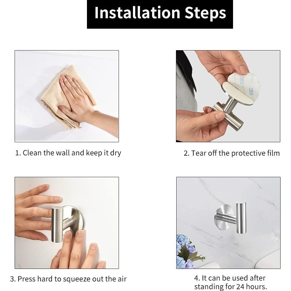 Ganchos para Toallas Vuzvuv de Acero Inoxidable 2 Pcs