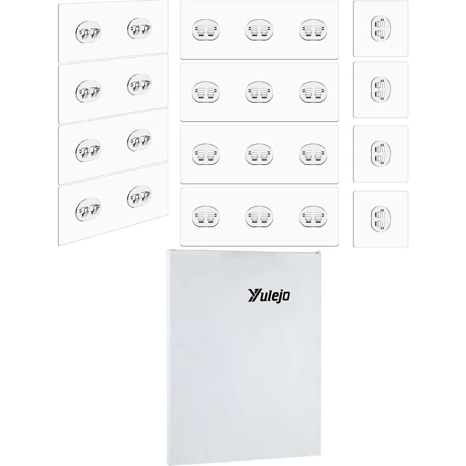 Paquete de 12 Ganchos Adhesivos Yulejo Transparentes 10 kg