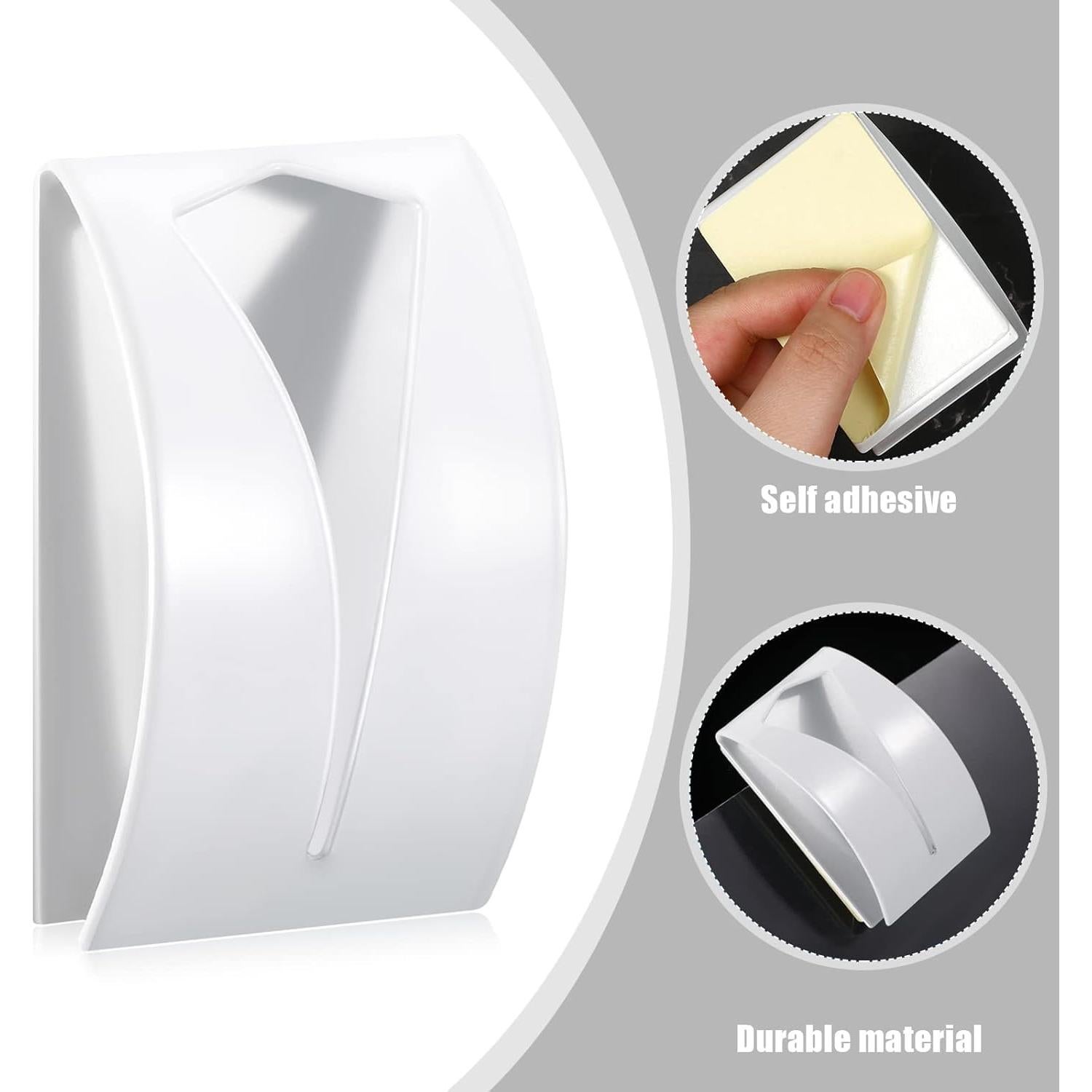 Soporte de Toalla Autoadhesivo Boao de Acero Inoxidable 4 Pcs