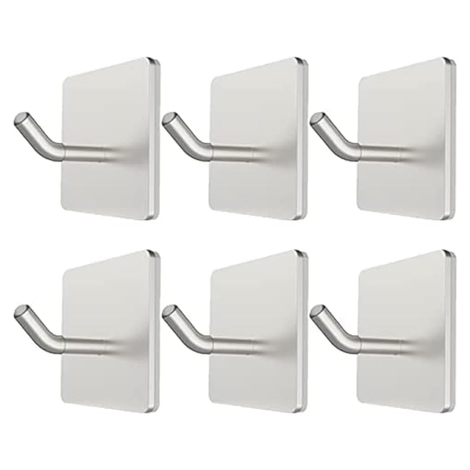 Ganchos Adhesivos VIVII 6 Pack Acero Inoxidable 1.36 kg