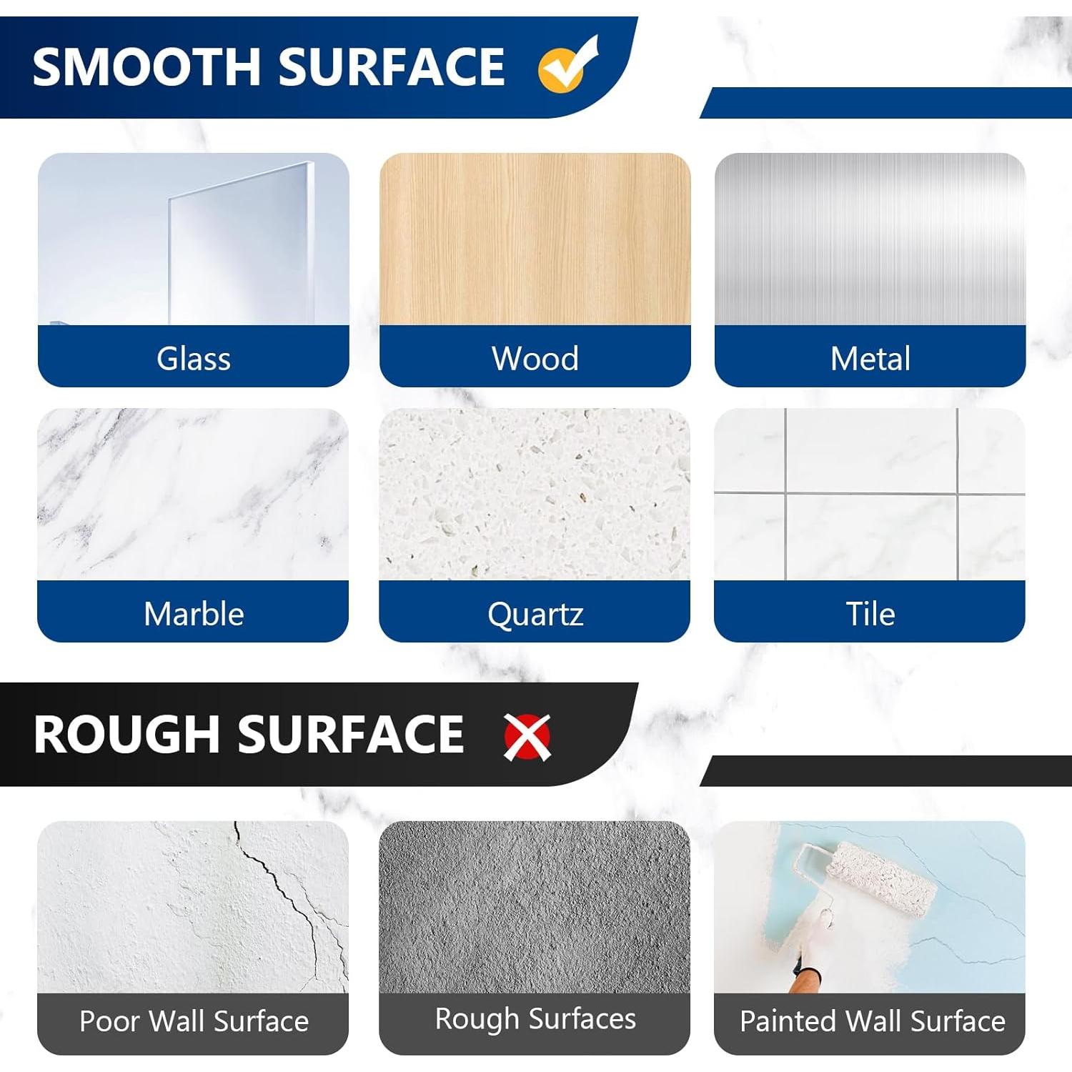 FGSAEOR Estante de Ducha Adhesivo Transparente 4 Piezas