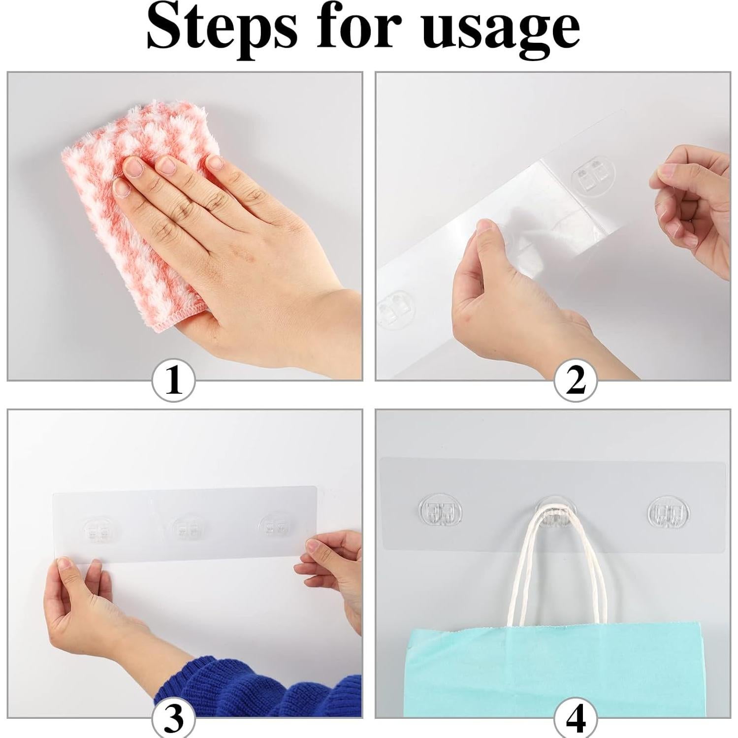 Ganchos Adhesivos para Ducha SUMAJU - Paquete de 8 Piezas