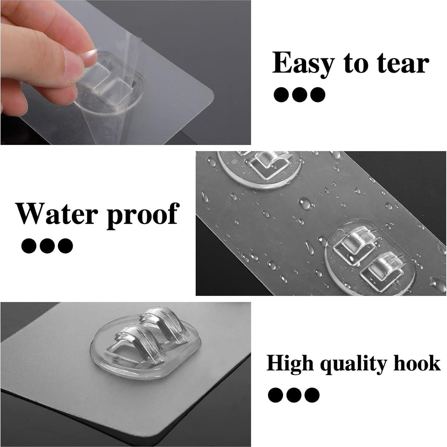 Ganchos Adhesivos para Ducha SUMAJU - Paquete de 8 Piezas