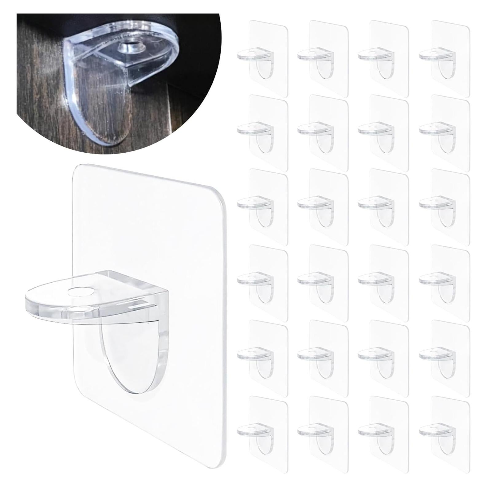 Soporte de Estante Adhesivo AccEncyc 12 Piezas 6.8 kg