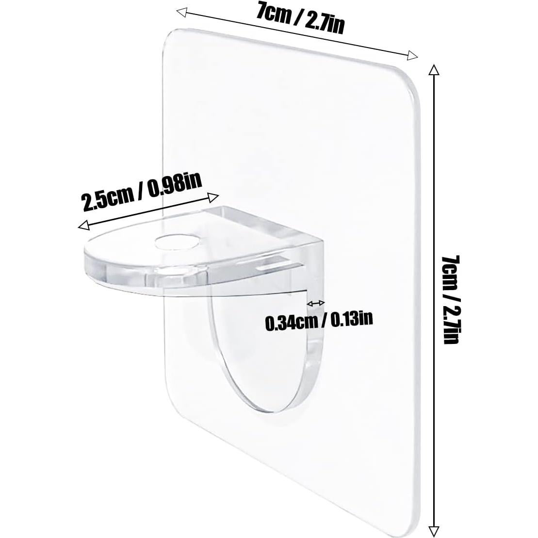 Soporte de Estante Adhesivo AccEncyc 12 Piezas 6.8 kg