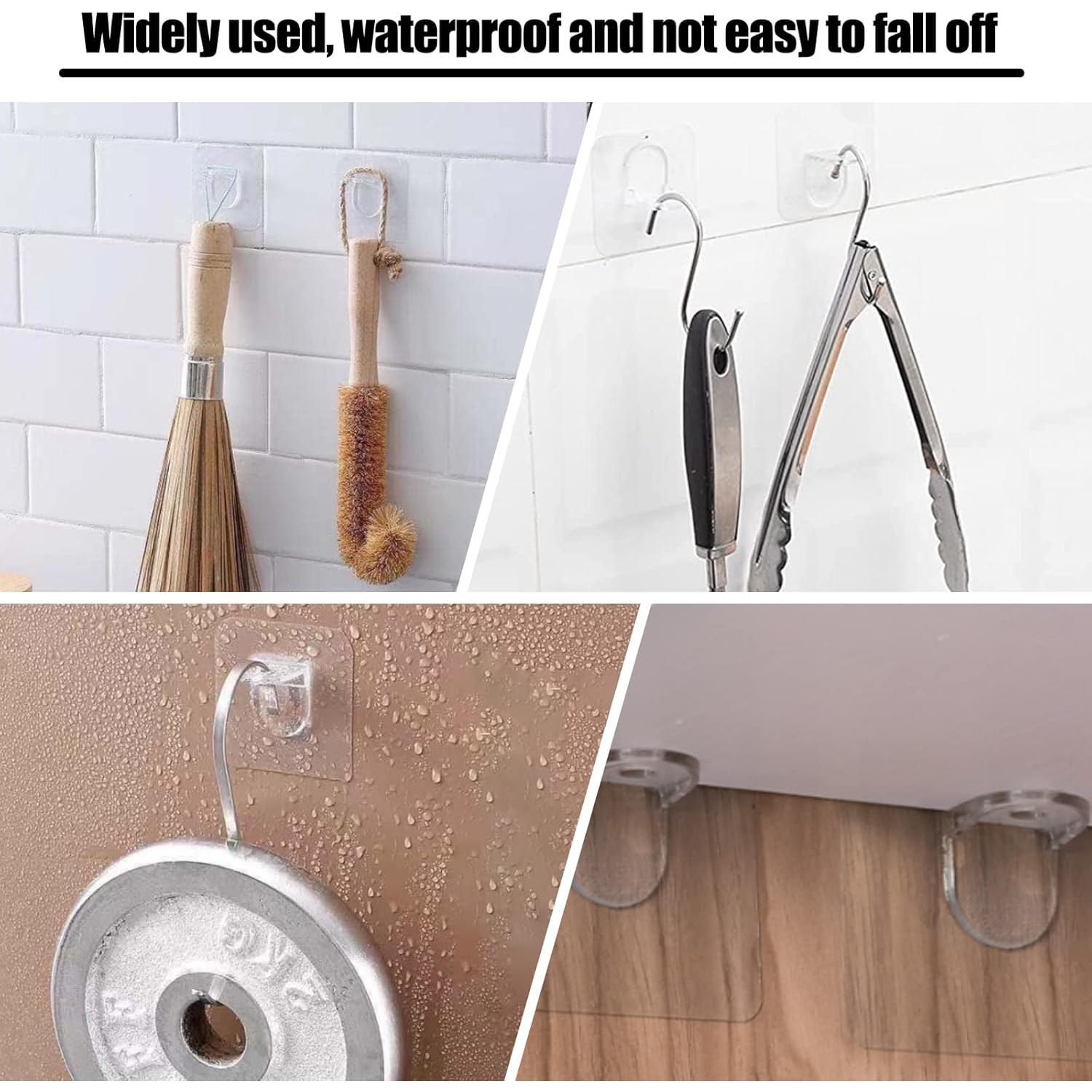 Soporte de Estante Adhesivo AccEncyc 12 Piezas 6.8 kg