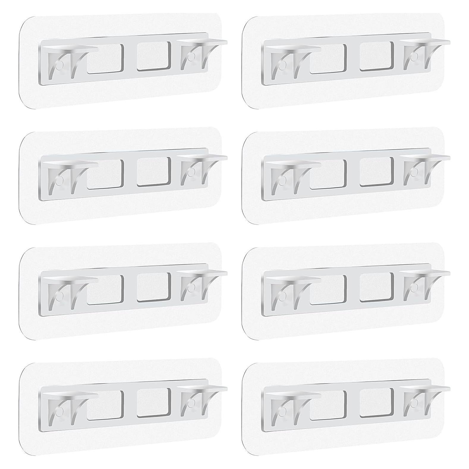 Soportes Adhesivos para Estantes Sliverdew - 8 Piezas 12x4cm