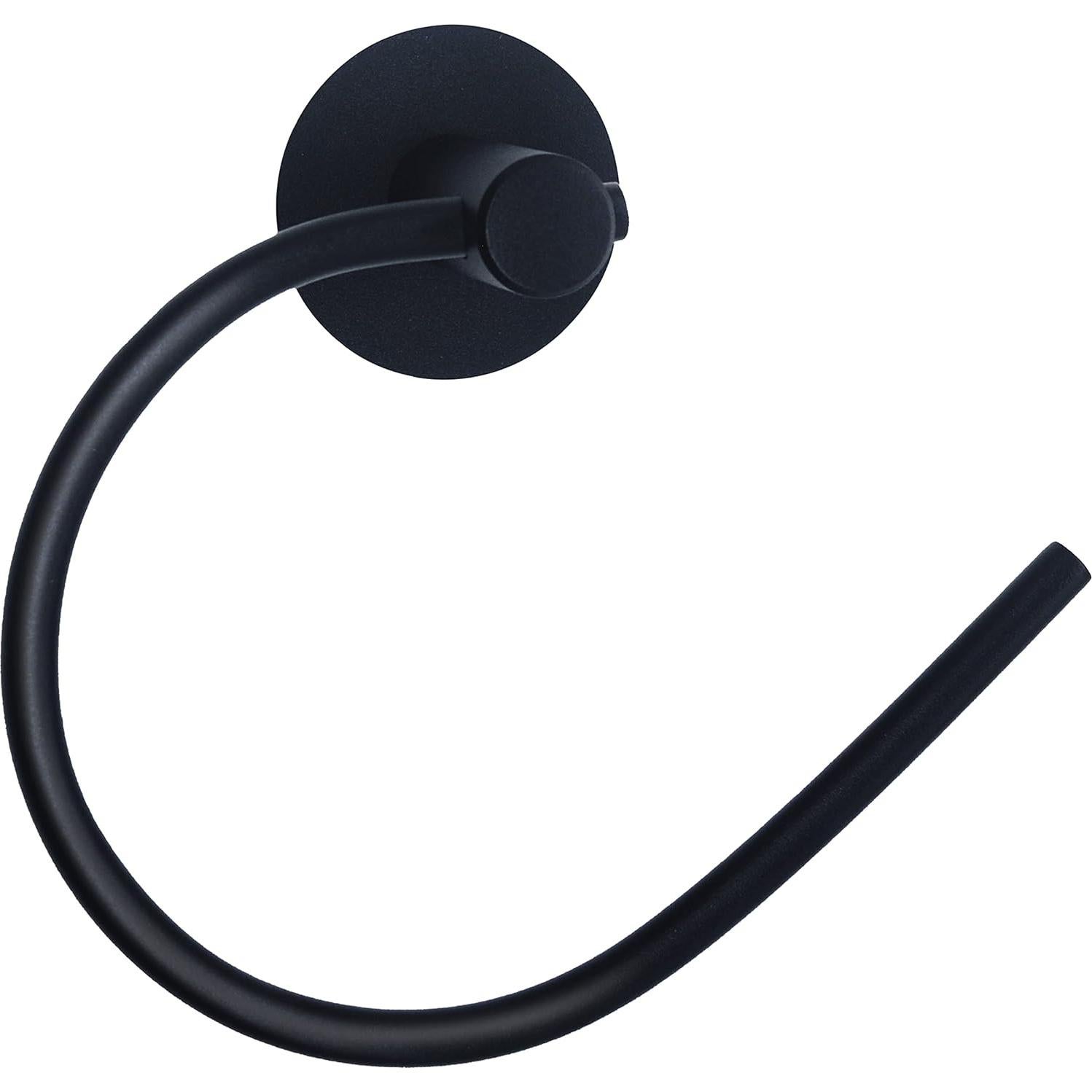 Anillo de Toalla Adhesivo Tfulad Acero Inoxidable Negro 16.5cm