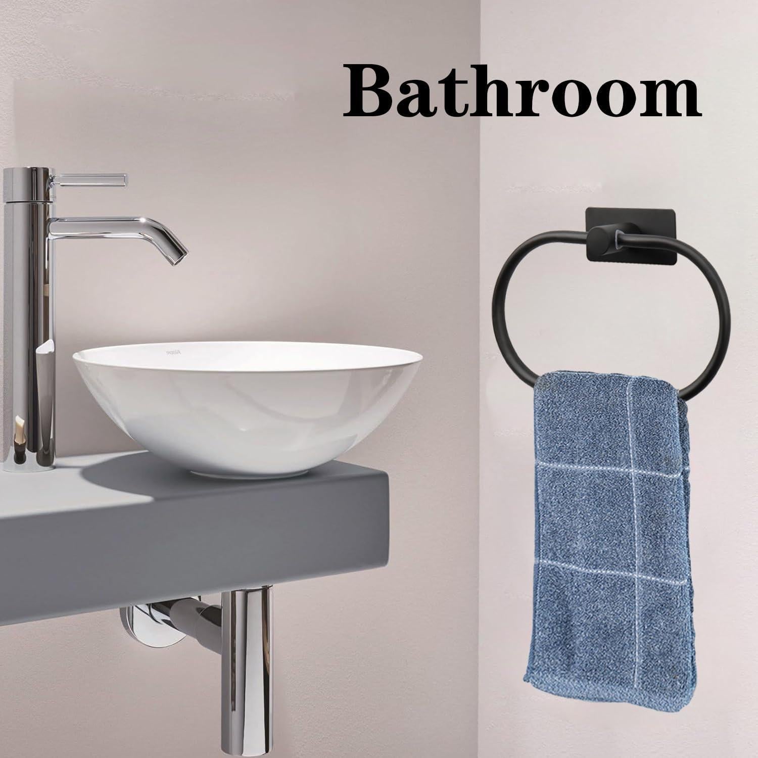 Anillo de Toalla Ovalado Vanloory Autoadhesivo Acero Inoxidable