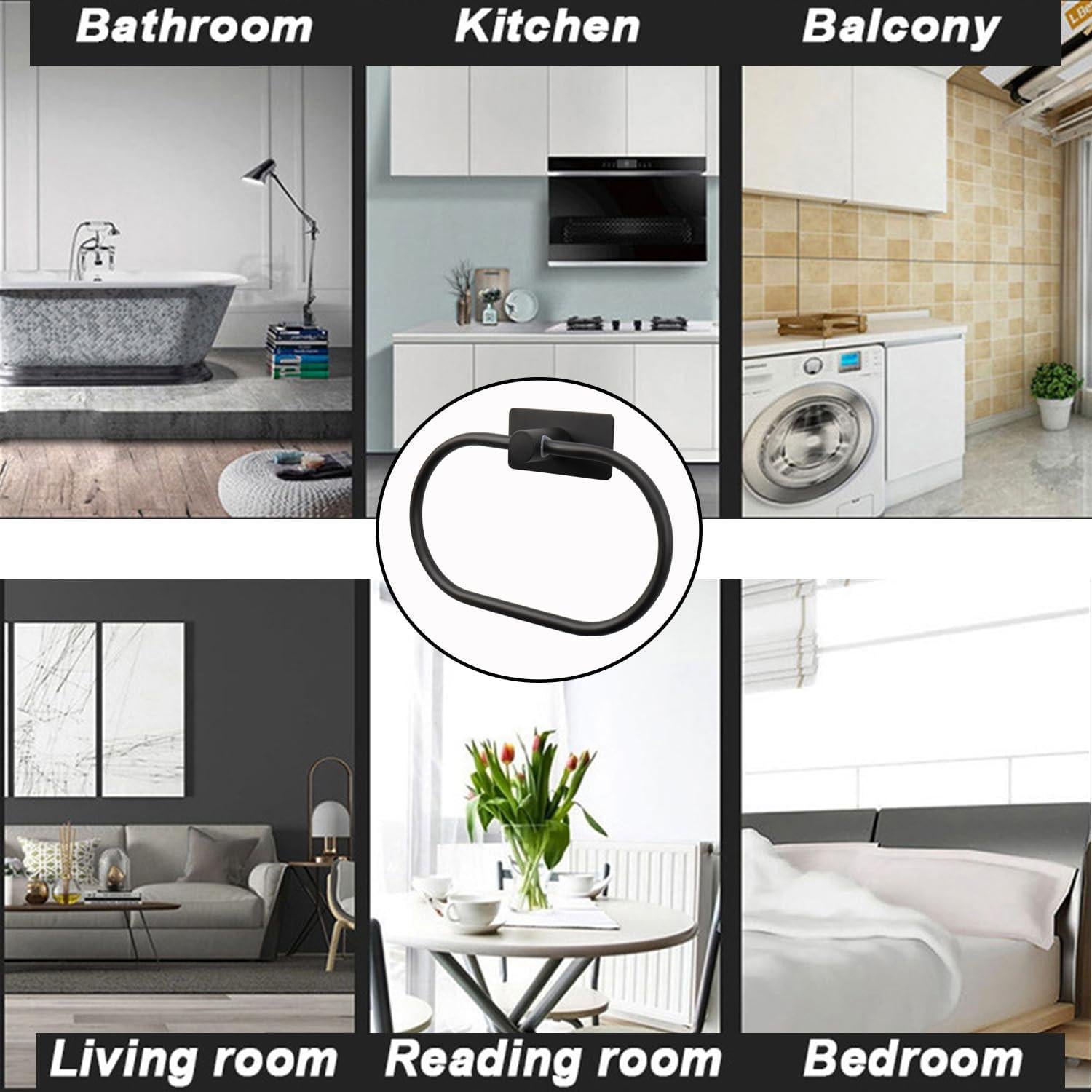 Anillo de Toalla Ovalado Vanloory Autoadhesivo Acero Inoxidable