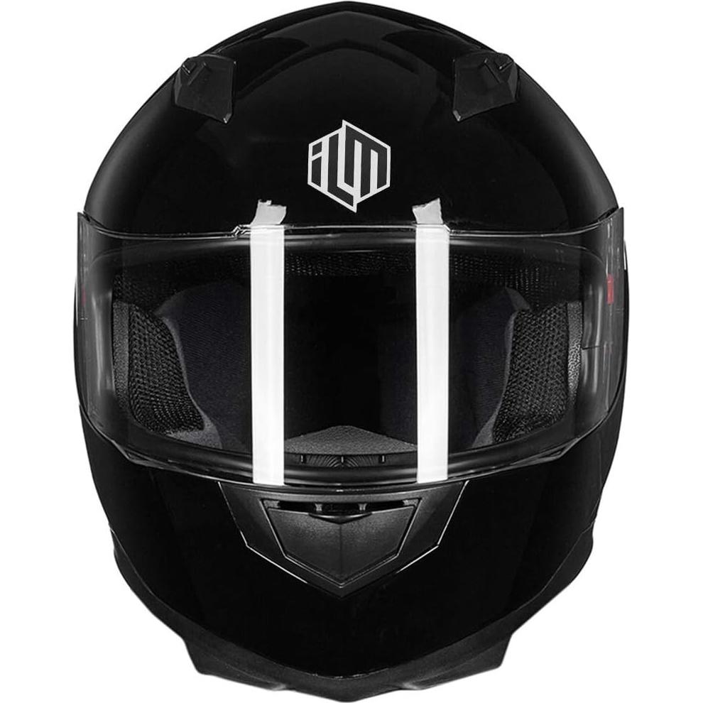 ILM Full Face Motorcycle Street Bike Helmet with Removable Winter Neck Scarf + 2 Visors DOT Model-JK313