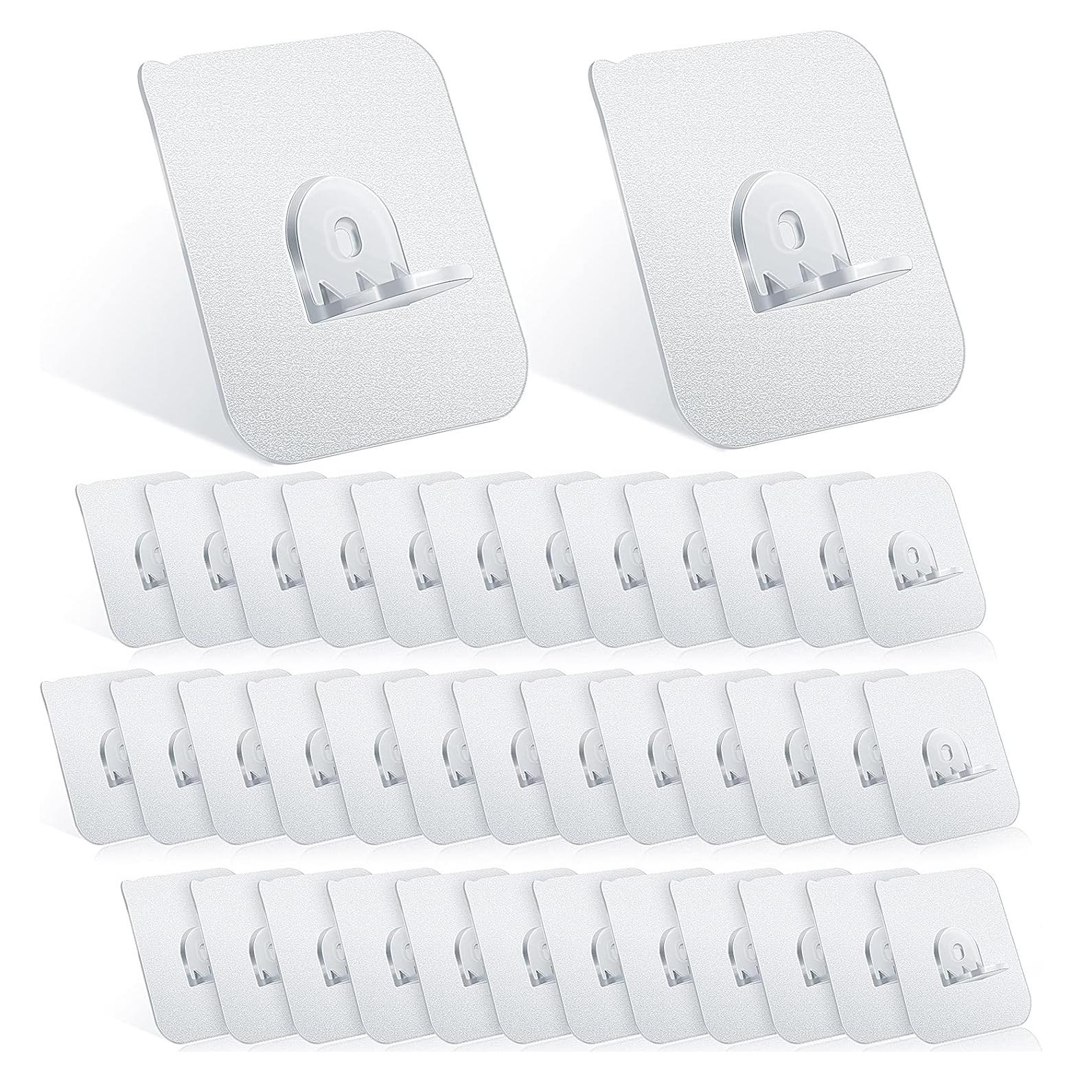 60 Soportes de Estante Autoadhesivos Jetec 6x6 cm para Gabinetes