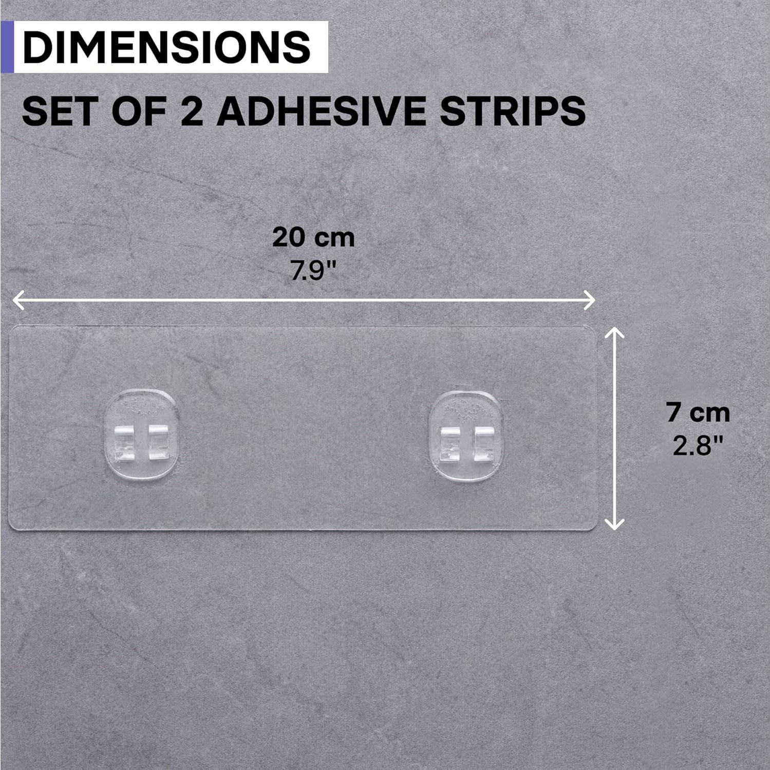 Adhesivos Transparentes KINCMAX para Caddy de Ducha - 2 Piezas