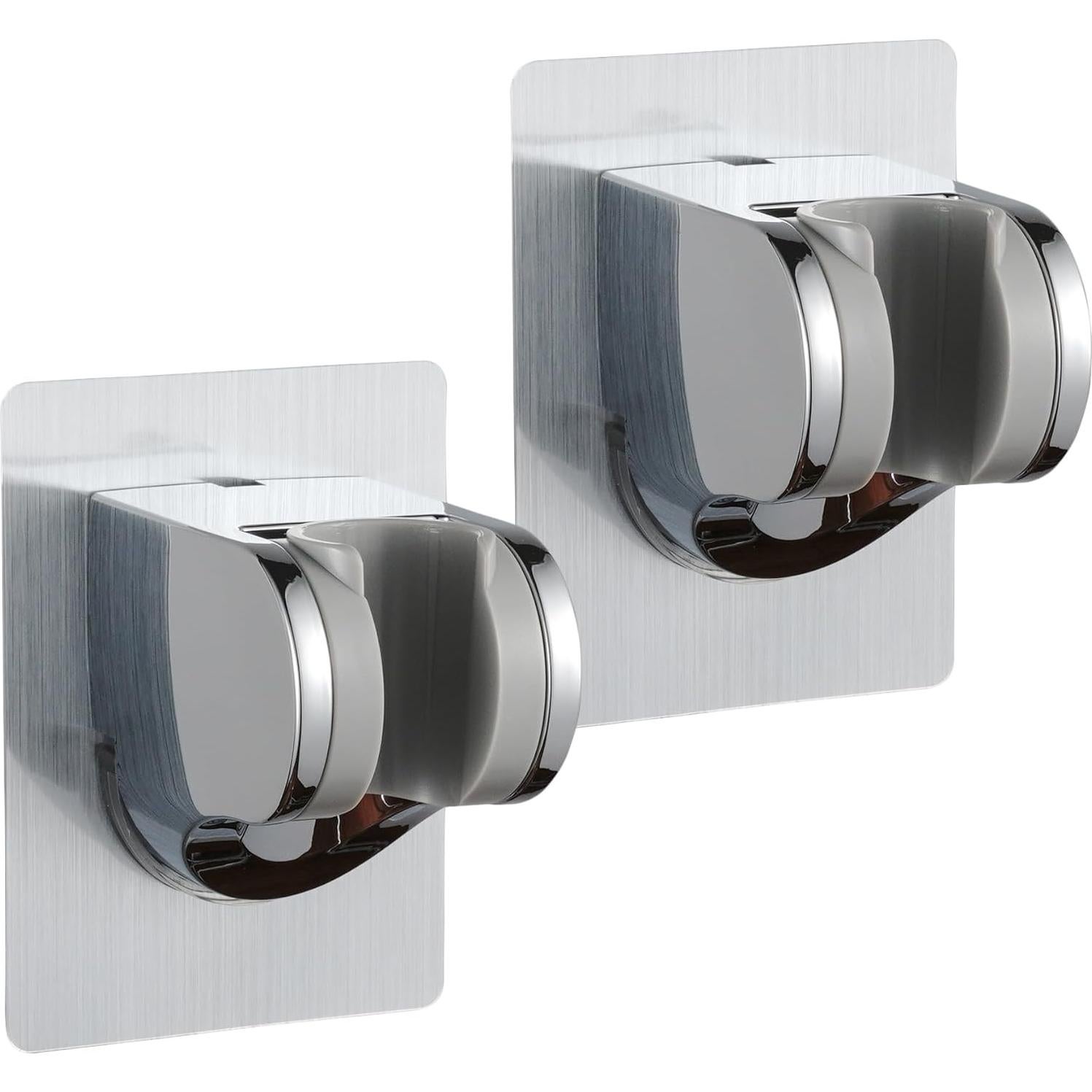 Soporte de Cabezal de Ducha Ajustable Adhesivo Plata - GwernKB