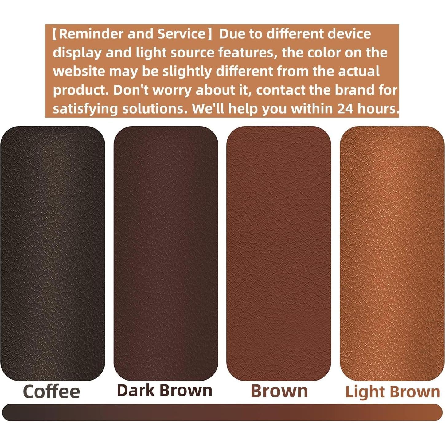 Parche Autoadhesivo de Cuero Shagoom 43x200 cm Marrón Oscuro