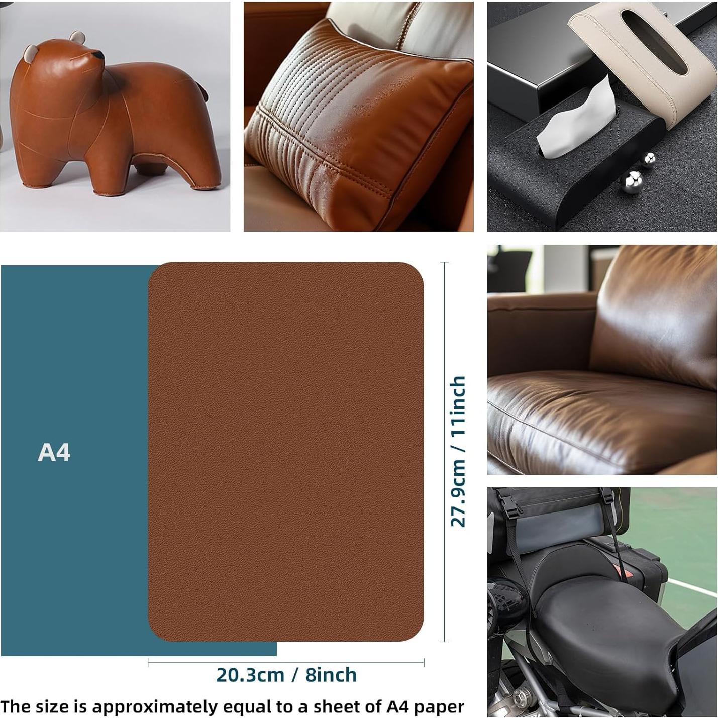 Parches de Reparación de Cuero WILDREEDS 2 Pcs 20x28 cm Marrón