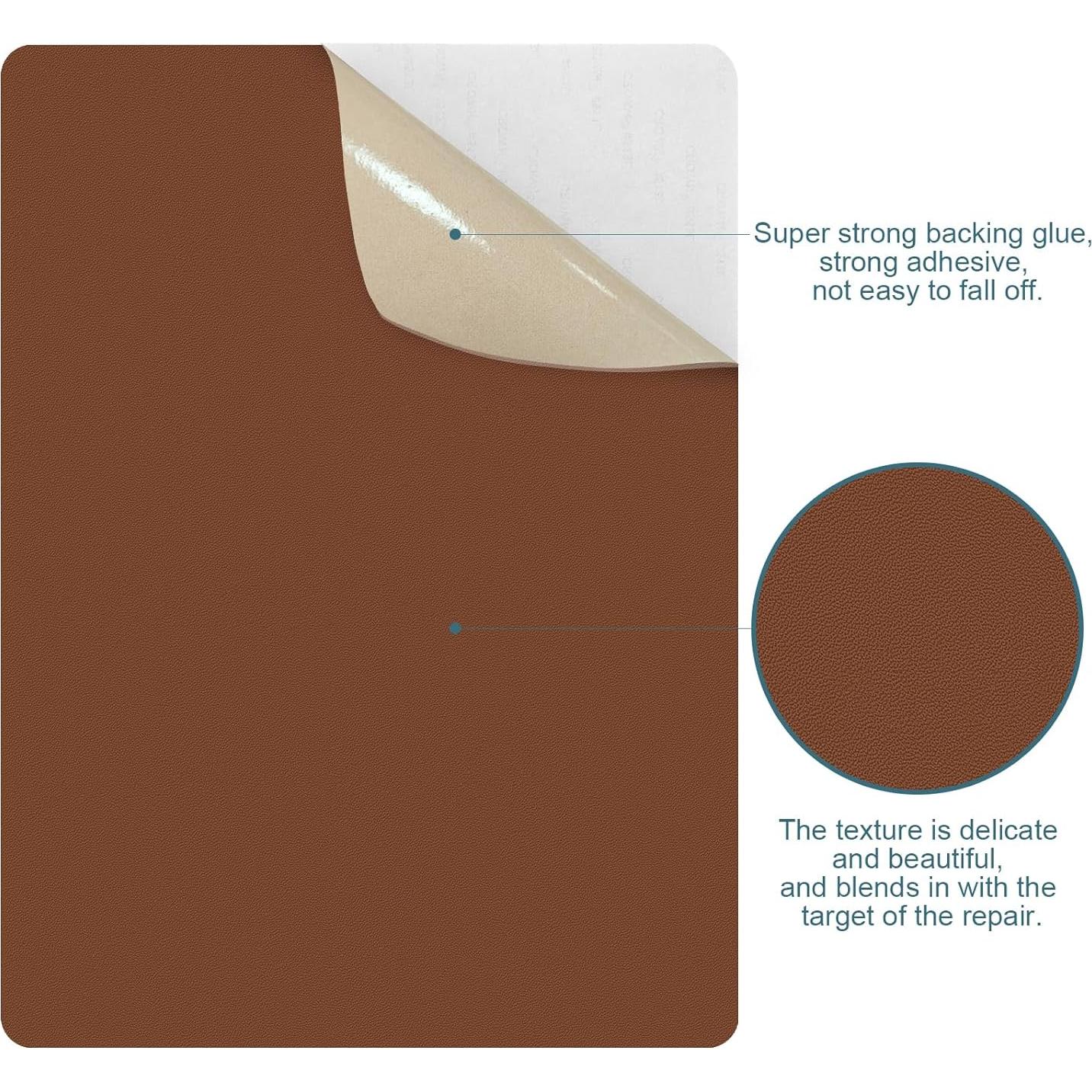 Parches de Reparación de Cuero WILDREEDS 2 Pcs 20x28 cm Marrón