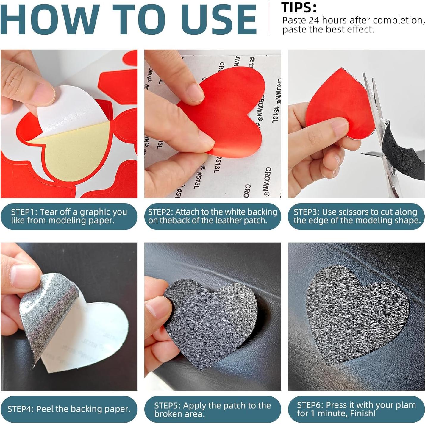 Parches de Reparación de Cuero WILDREEDS 2 Pcs 20x28 cm Marrón