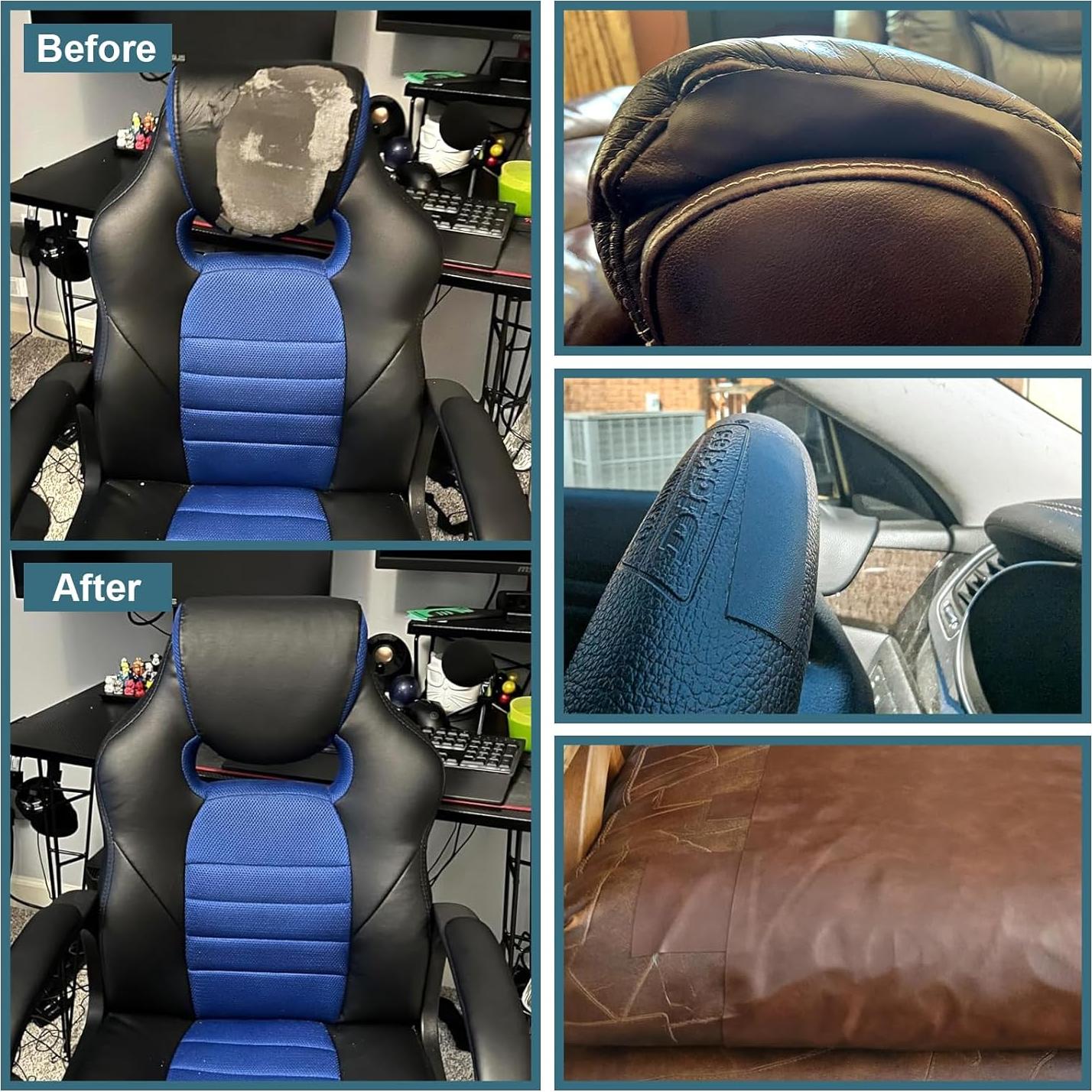 Parches de Reparación de Cuero WILDREEDS 2 Pcs 20x28 cm Marrón