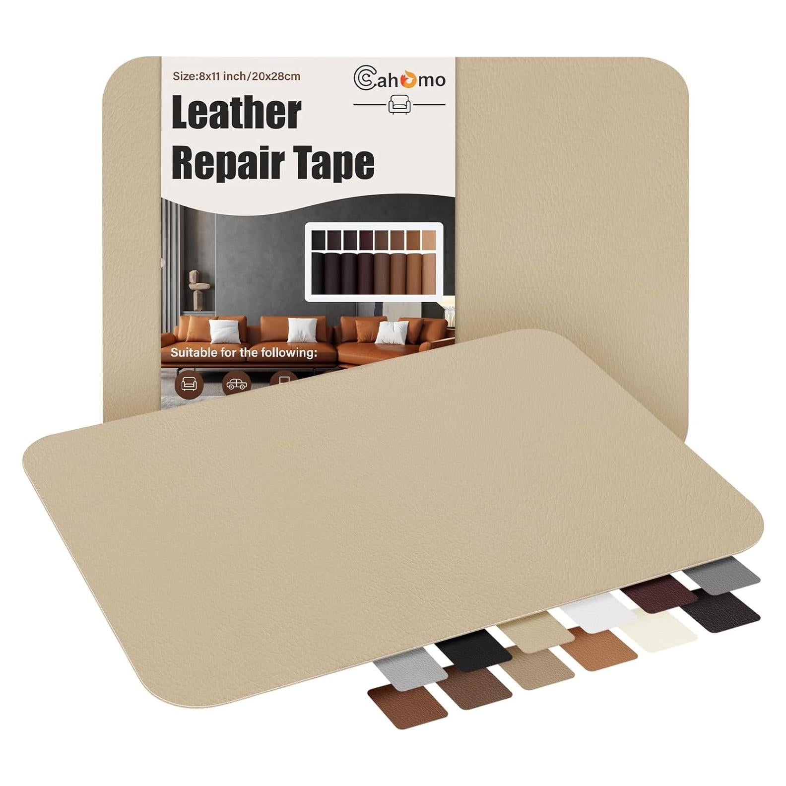 Parche de Reparación de Cuero Autoadhesivo Cahomo 20x28 cm Beige