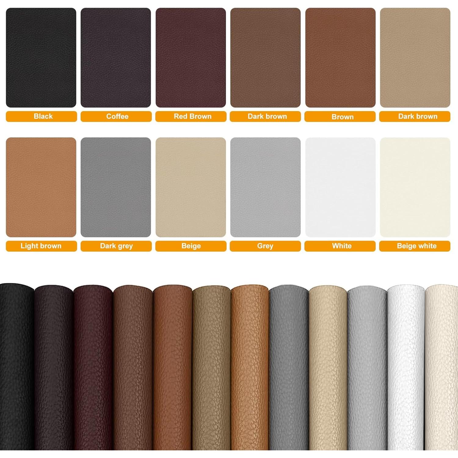 Parche de Reparación de Cuero Autoadhesivo Cahomo 20x28 cm Beige