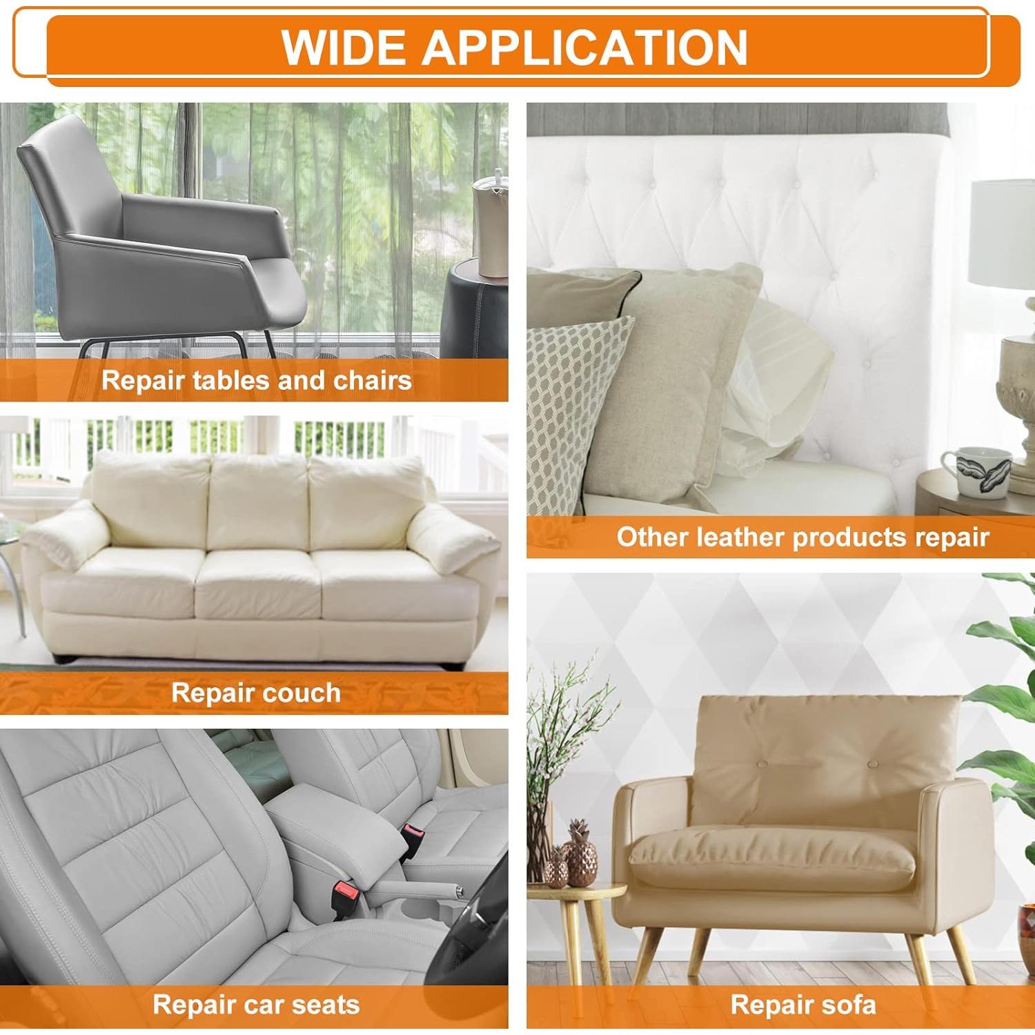 Parche de Reparación de Cuero Autoadhesivo Cahomo 20x28 cm Beige