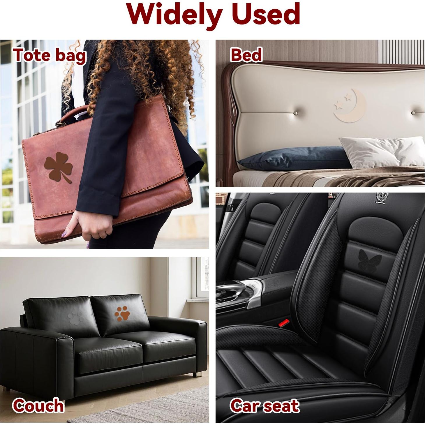 Parches de Reparación de Cuero Sintético EMORBALS 2 Pcs Beige