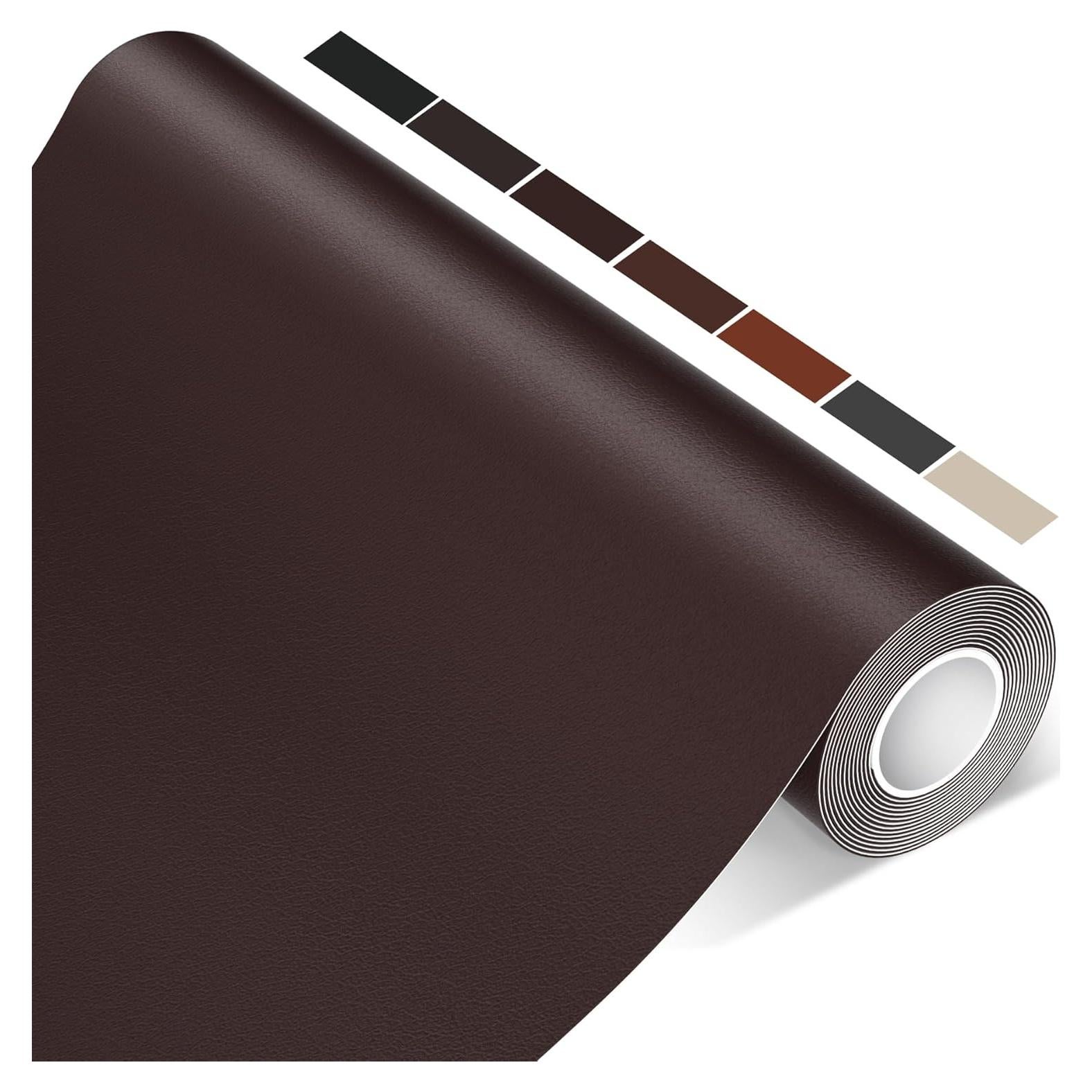Parche de Reparación de Cuero Luevita 43x152 cm Marrón Oscuro