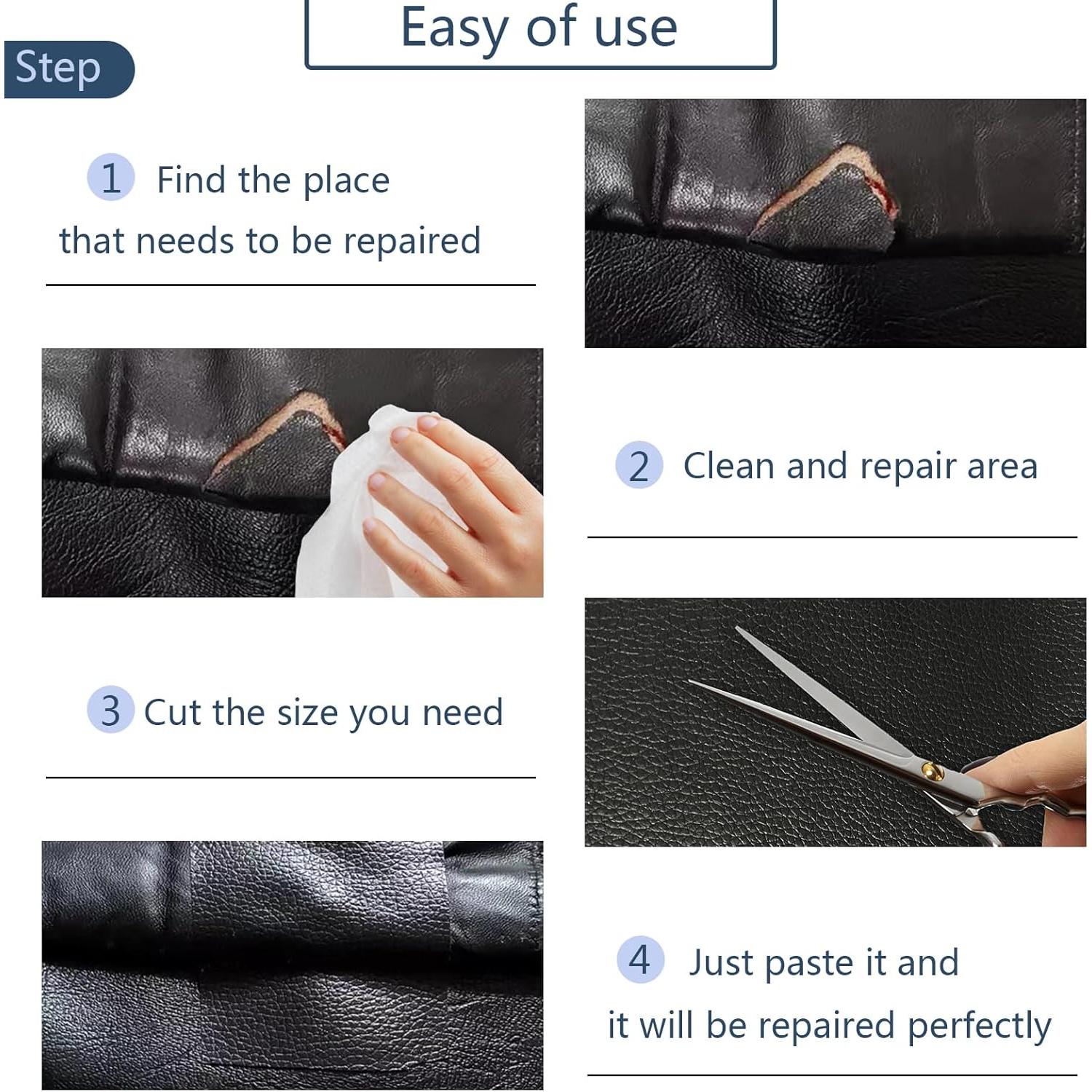 Parche de Reparación de Cuero Rosa Giftmeet 20x30 cm 2 Pcs