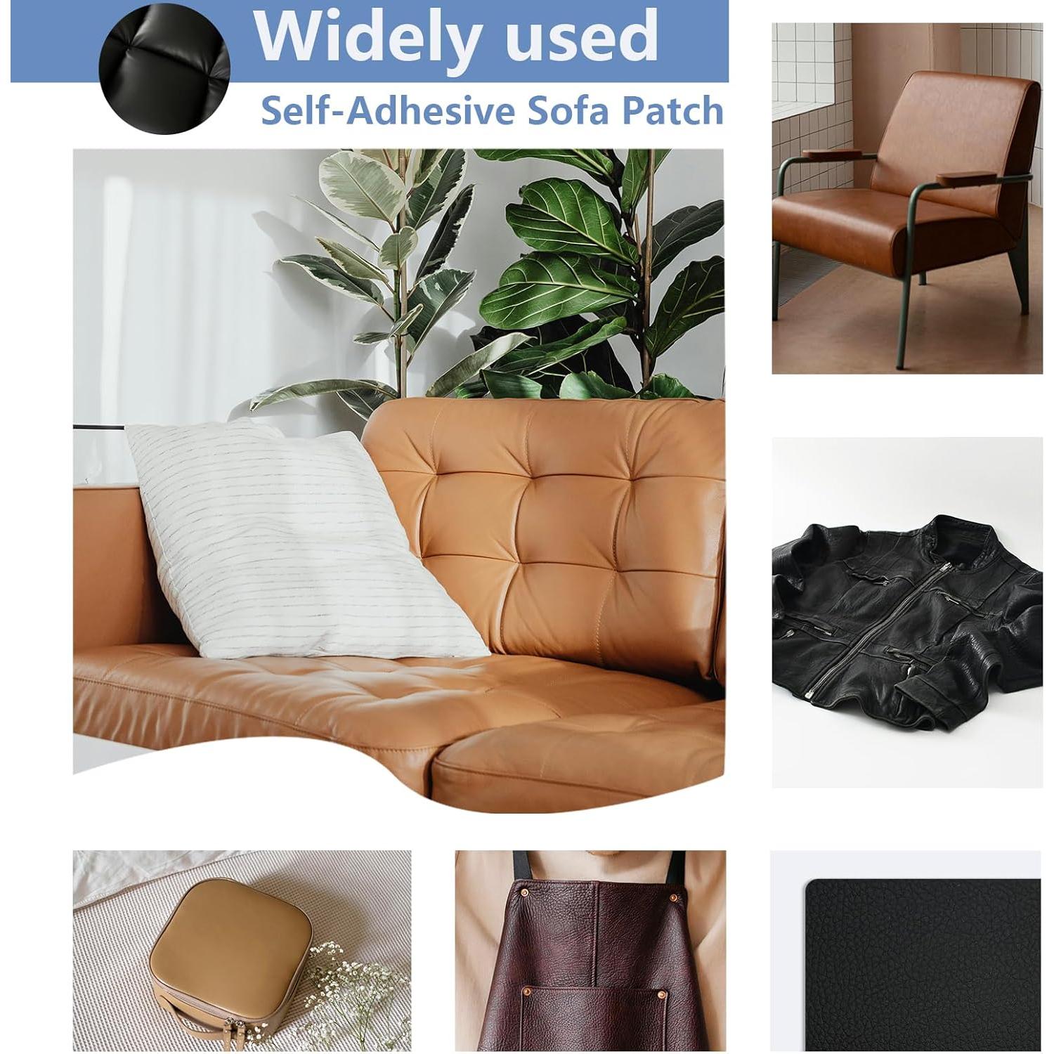 Parche de Reparación de Cuero Rosa Giftmeet 20x30 cm 2 Pcs